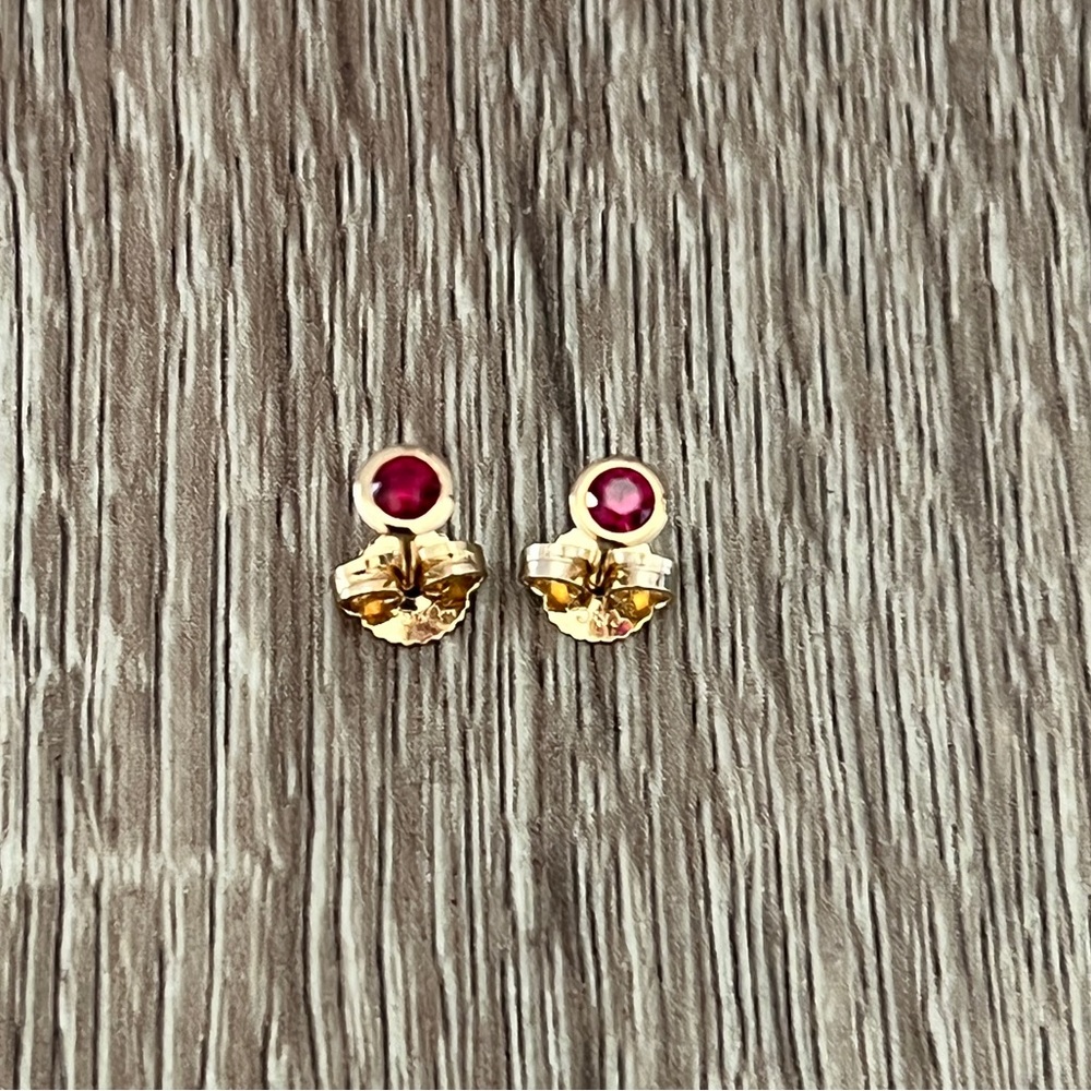 Ruby Stud Earrings - image 3